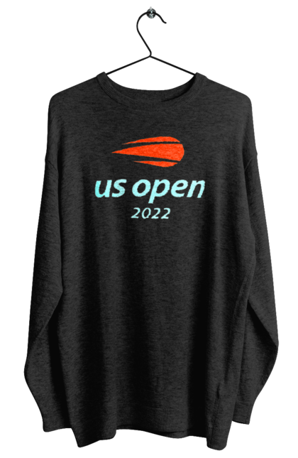 Світшот жіночий з принтом "Тенісний турнір US Open 2022". Великий теніс, відкритий чемпіонат, гравці, м`яч, нью йорк, призовий фонд, ракетка, турнір на ґрунті, хард, чемпіонат америки. futbolka.stylus.ua