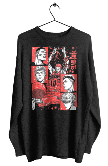 Women's sweatshirt with prints Slam Dunk. Anime, basketball, comedy, manga, school, shonen, slam dunk, sports anime. 2070702