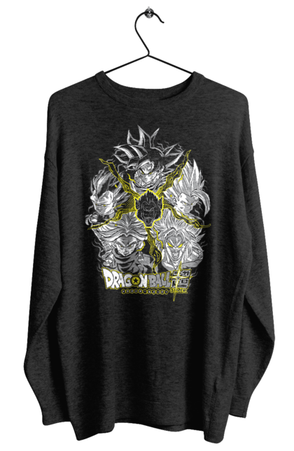 Women's sweatshirt with prints Dragon Ball. Anime, dragon ball, goku, manga, tv series, vegeta. 2070702