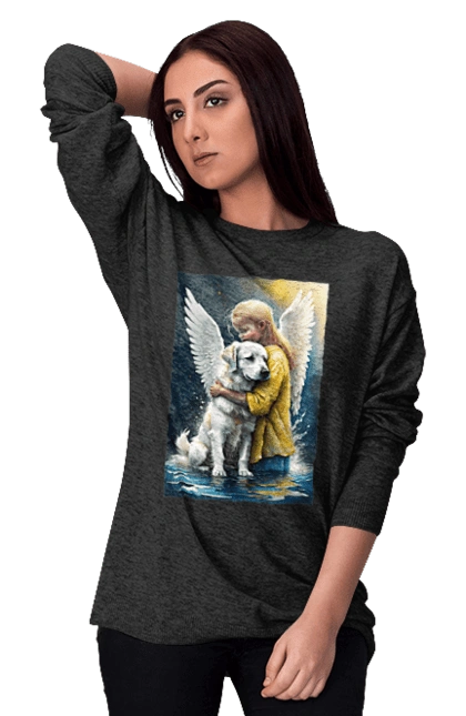 Girl and dog angel [memorial to dead animals]