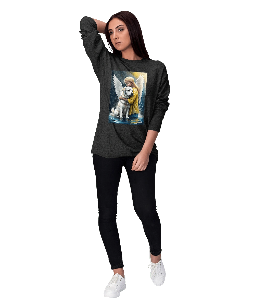 Girl and dog angel [memorial to dead animals]