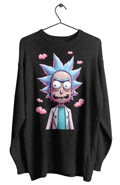 Світшот жіночий з принтом "Рік та Морті". Rick and morty, мультфільм, наукова фантастика, пригоди, рік, рік і морті, трагікомедія, чорний гумор. 2070702