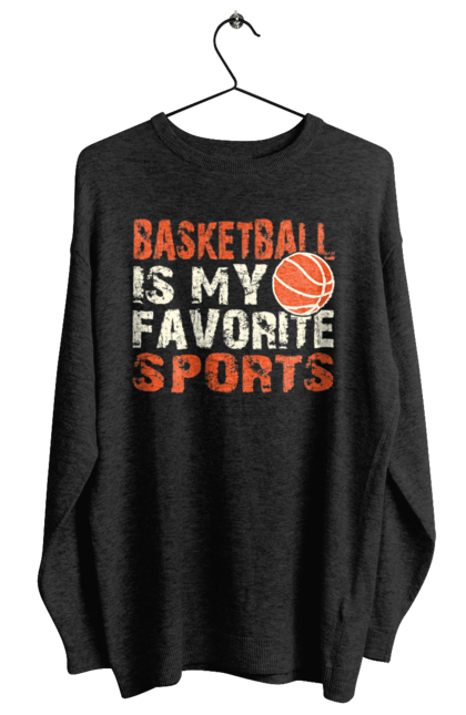 Світшот жіночий з принтом "Баскетбол мій фаворит у спорті". Баскетбол, баскетбол фоворит, баскетболіст, гра баскетбол, спорт, фаворит. futbolka.stylus.ua