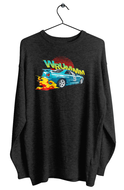 Світшот жіночий з принтом "Авто". Авто, вогонь, вулиці, денги, дрифт, спорт, спортивне авто, швидкість. 2070702