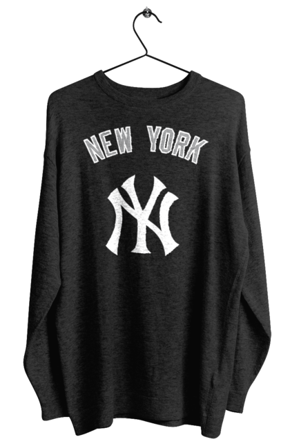 Світшот жіночий з принтом "Нью Йорк Янкіз". Бізбол, нью йорк, нью йорк янкіс, спорт, янкі, янкіс. CustomPrint.market