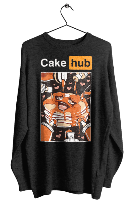 Світшот жіночий з принтом "Кейк Хаб". Брутальна, гумор, кейк хаб, порн хаб, прикол. 2070702