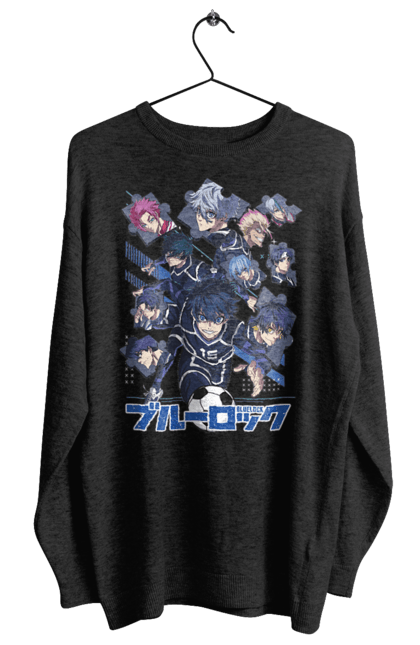 Women's sweatshirt with prints Blue Lock. Anime, blue lock, blue prison, manga, sport, sports anime. 2070702