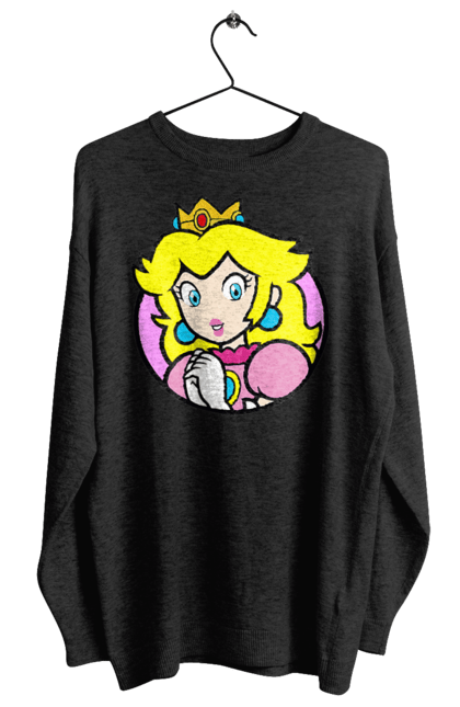 Свитшот женский с принтом Марио Принцесса Пич. Mario bros, nintendo, princess peach, super mario bros, братья супер марио, игра, марио, персонаж, принцесса пич. 2070702