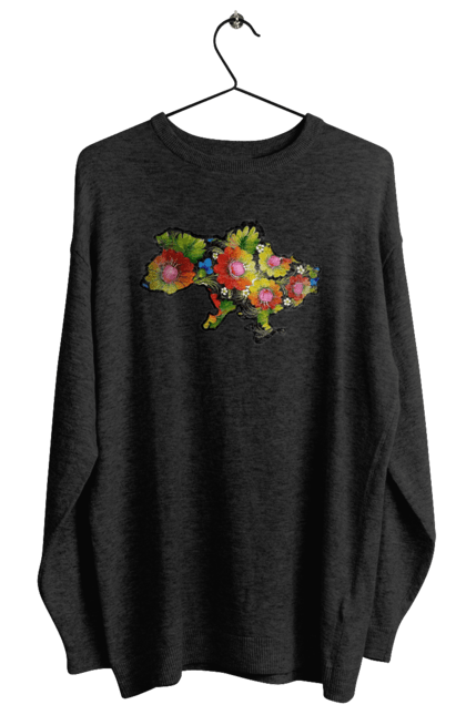 Світшот жіночий з принтом "Справжня Україна". Барви, квіти, кольрі, краса, лепестки, листя, настрій, справжня україна. 2070702