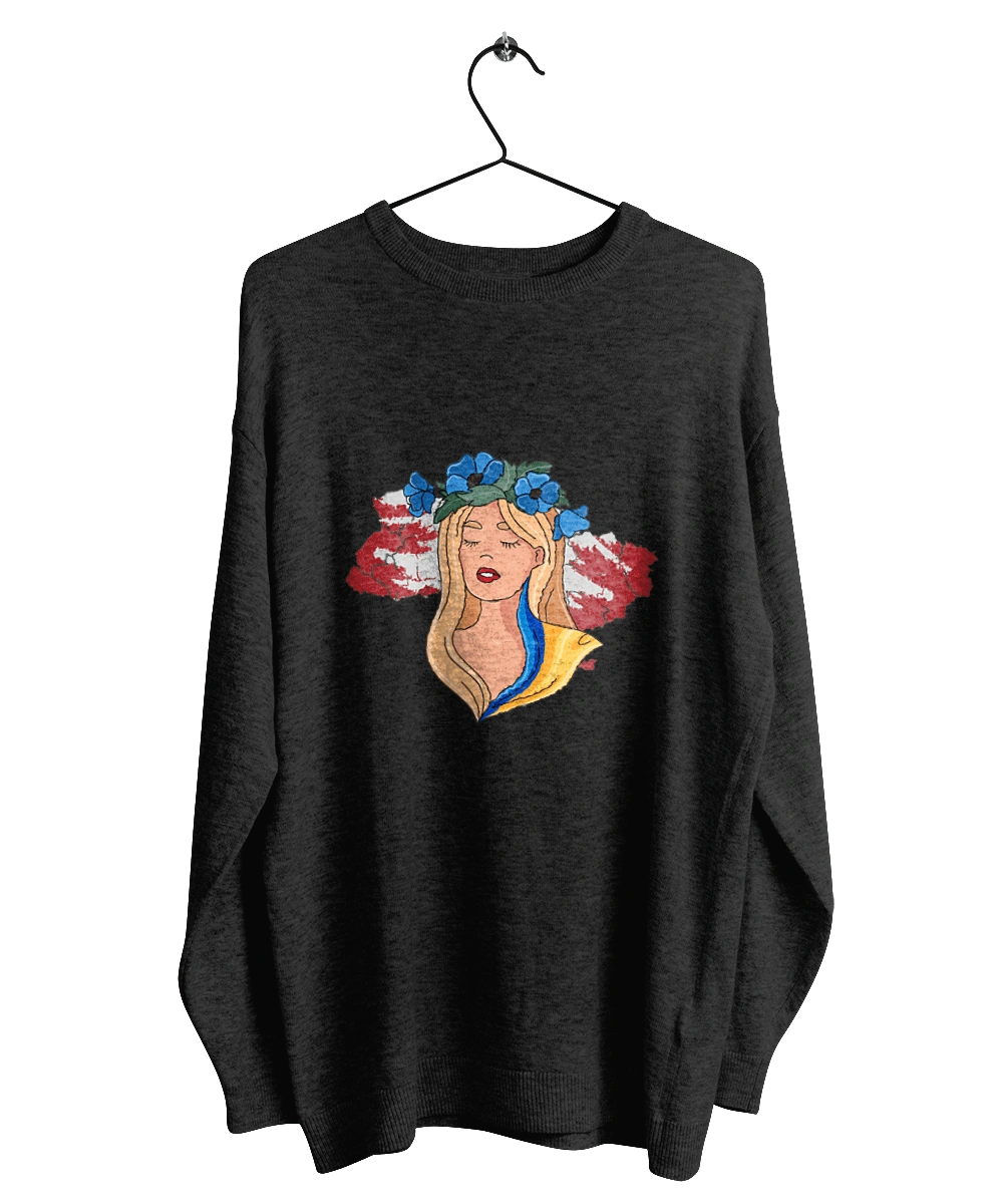 Девушка на карте Украины