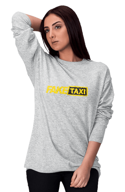 Світшот жіночий з принтом "Fake taxi". Fake taxi, porn hub, зсу, порно хаб, порнохаб, прапор, приколы, фак такси, фак таксі, фейк такси. CustomPrint.market