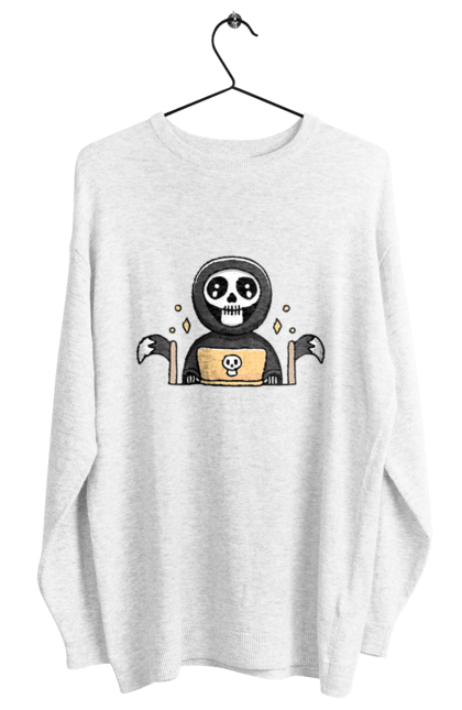 Світшот жіночий з принтом "Темний розробник програміст". Brain, geek, linux, php, ай ти, ай ті, баг, геймер, гік, гра в кальмара, де баг, код, лаптоп, лінукс, пранк, програміст, розробник, смерть, сміх, смішне, ютер. 2070702