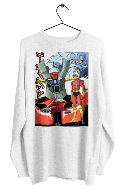 Світшот жіночий з принтом "Mazinger Z Грендайзер". Goldorak, goldrake, grendizer, mazinger z, mecha, аніме, грендайзер, манга, меха, роботи. 2070702