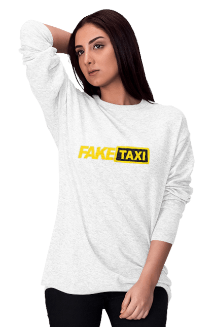 Світшот жіночий з принтом "Fake taxi". Fake taxi, porn hub, зсу, порно хаб, порнохаб, прапор, приколы, фак такси, фак таксі, фейк такси. 2070702