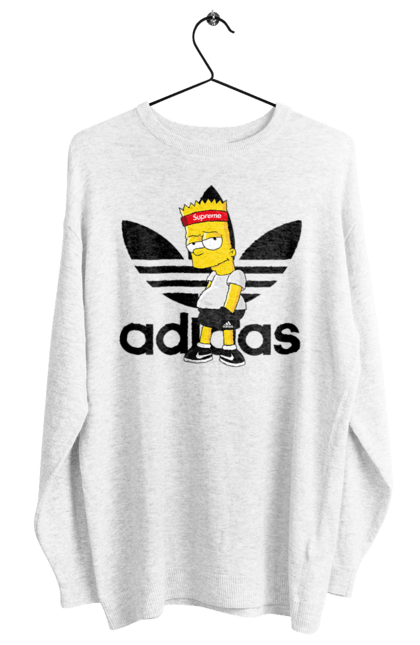 Світшот жіночий з принтом "Adidas Барт". Adidas, bart, адідас, барт, мультфільм, серіал, сімпсон. 2070702