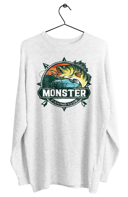 Світшот жіночий з принтом "Рибальський клуб". Відпочинок, рибак, рибальський клуб, хоббі. 2070702