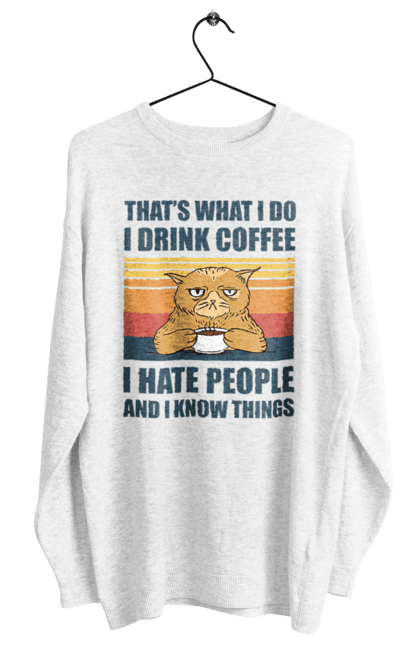 Світшот жіночий з принтом "Невдоволений кіт". Angular, c, css, html, it, javascript, jquery, php, python, react, svelt, vue, айтишник, айті, гумор, код, кодувати, прогер, програміст, програмісти, ти ж, ти ж програміст, тиж програміст. 2070702