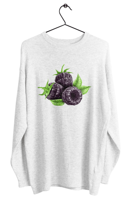 Women`s sweatshirt with prints Blackberry. Berry, blackberry. 2070702