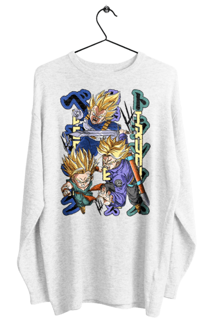 Свитшот женский с принтом Жемчуг дракона. Anime, dragon ball, goku, manga, vegeta, аниме, вегета, гоку, жемчуг дракона, манга. 2070702