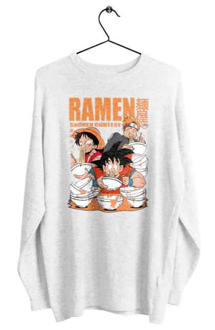 Women's sweatshirt with prints Ramen. Anime, characters, food, goku, luffy, manga, naruto, ramen. 2070702