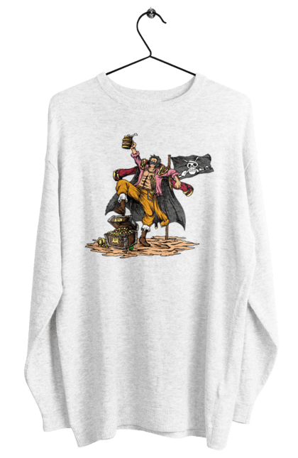 Women's sweatshirt with prints One Piece Gol D. Roger. Anime, gol d. roger, gold roger, manga, one piece, straw hat pirates. 2070702