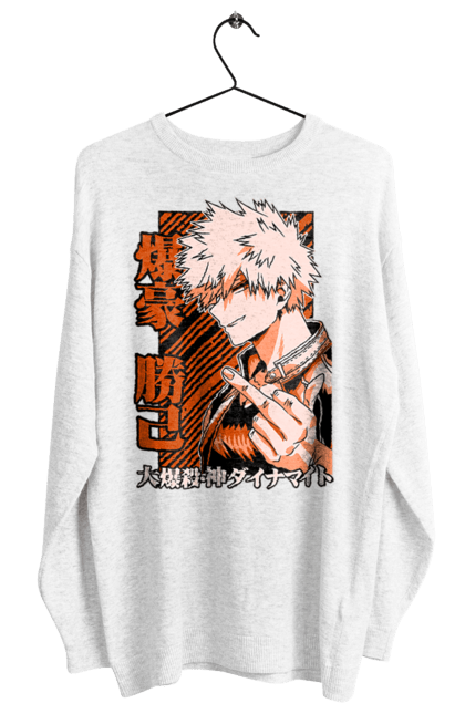 Світшот жіночий з принтом "Моя академія героїв Бакуго". Bakugo, katsuki, katsuki bakugo, my hero academia, академія юей, аніме, бакуго, кацукі бакуго, манга, моя геройська академія. 2070702