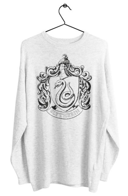 Women's sweatshirt with prints Harry Potter Slytherin. Faculty, franchise, harry potter, hogwarts, slytherin. 2070702