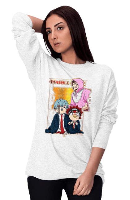 Women's sweatshirt with prints Magic and Muscles. Adventure, anime, comedy, magic and muscles, manga. 2070702