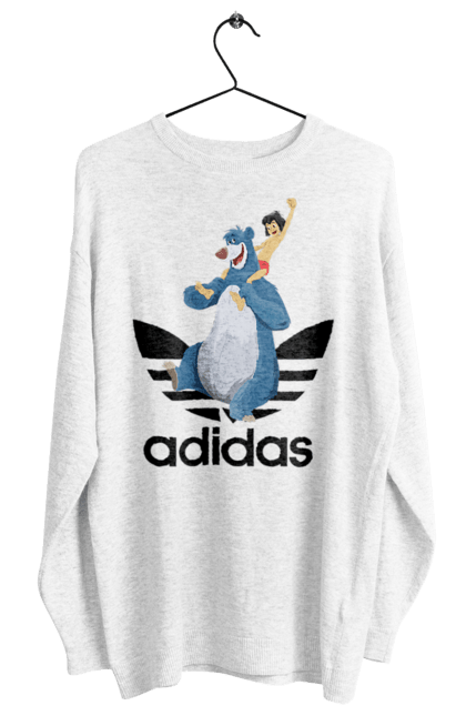 Women's sweatshirt with prints Adidas Mowgli. Adidas, book, cartoon, jungle book, mowgli. 2070702