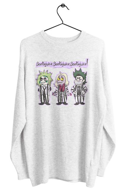 Women's sweatshirt with prints Beetlejuice. Beetlejuice, comedy, ghost, horror, movie, tim burton, warner bros. 2070702