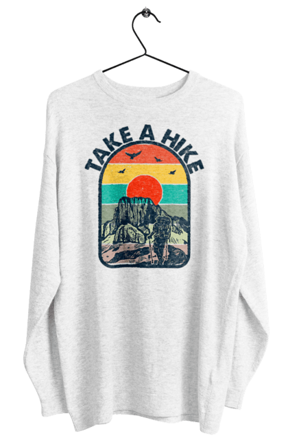 Світшот жіночий з принтом "Прогуляйся Альпініст, Гори". Альпініст, гори, похід, прогуляйся. 2070702