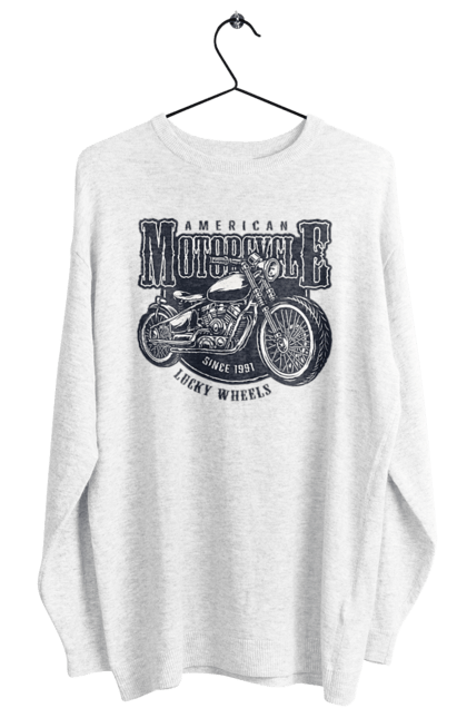 Світшот жіночий з принтом "Крутий vintage мотоцикл". Америка, вінтаж, вінтажний, гарний, мотоцикл, мотоцикли, ретро, стильно, стильовий, чоловічий. 2070702