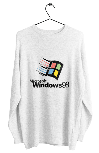 Світшот жіночий з принтом "Windows98". Angular, c, css, html, it, javascript, jquery, php, python, react, svelt, vue, айтишник, айті, гумор, код, кодувати, прогер, програміст, програмісти, ти ж, ти ж програміст, тиж програміст. 2070702