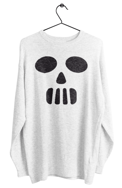 Women's sweatshirt with prints Halloween pumpkin face. Costume, halloween, holiday, october, october 31, pumpkin, scary, sweets, trick or treat. 2070702