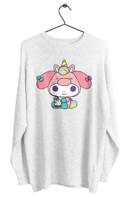 Свитшот женский с принтом My Melody. Hello kitty, my melody, sanrio, май мелоди, мелоди, хэллоу китти. 2070702