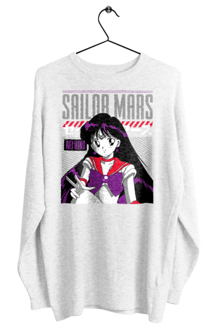 Світшот жіночий з принтом "Сейлор Мун Марс". Rei hino, sailor moon, аніме, драма, махо седьо, рей хіно, сейлор марс, сейлор мун, серіал. 2070702