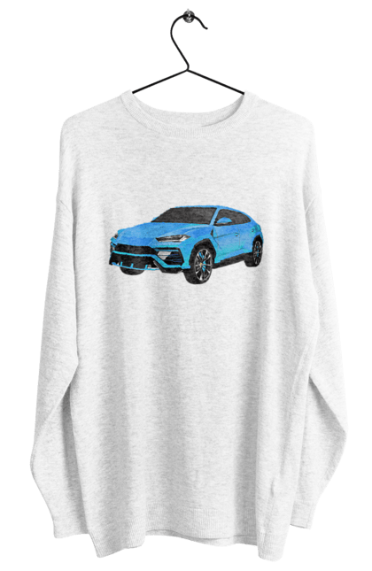 Світшот жіночий з принтом "Ламборгіні Урус". Автомобіль, ламборгіні, ламборгіні урус, урус. 2070702