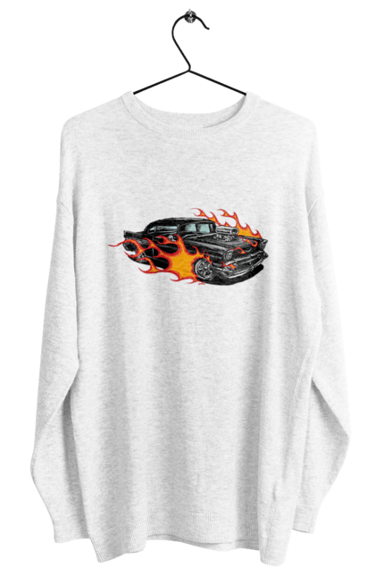 Women`s sweatshirt with prints Fire Machine. Car. 2070702