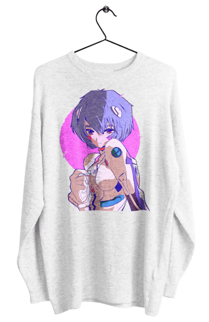 Women's sweatshirt with prints Evangelion Rei. Anime, evangelion, eve, kaoru, manga, rei ayanami, shinji. 2070702