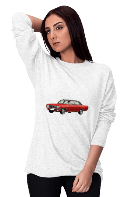 Women`s sweatshirt with prints Auto.3. Auto, old car, photo, professional photo. 2070702