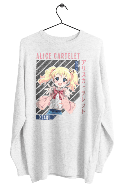 Women's sweatshirt with prints Kiniro Mosaic Alice Cartelet. Alice, alice cartelet, anime, gold mosaic, kiniro mosaic, kinmoza, manga. 2070702