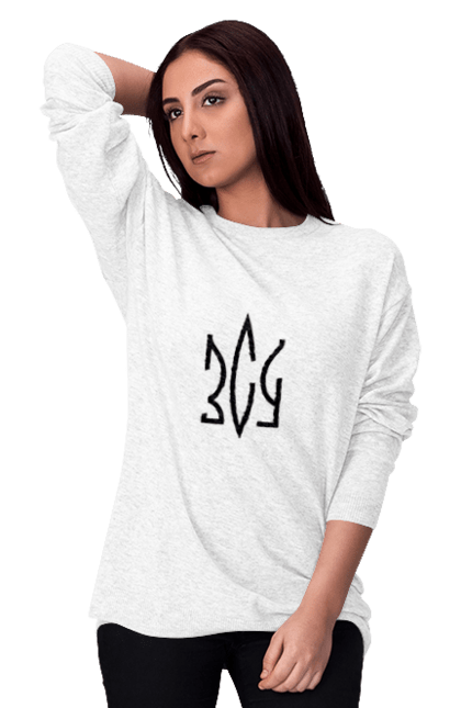 Women`s sweatshirt with prints Armed Forces of Ukraine (AFU). Arrestovich, by, chernobaevka, ghost of kiev, glory to ukraine, go fuck yourself, green, heroes, horde, orcs, peace, ptn pnh, putin huilo, russian warship, ssu, ukraine, war. 2070702