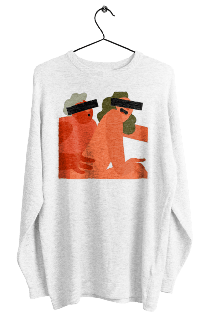 Women`s sweatshirt with prints Love and hidden camera. Chewing gum, friendship, fun, hidden camera, humor, love, peace, sex, smex. 2070702