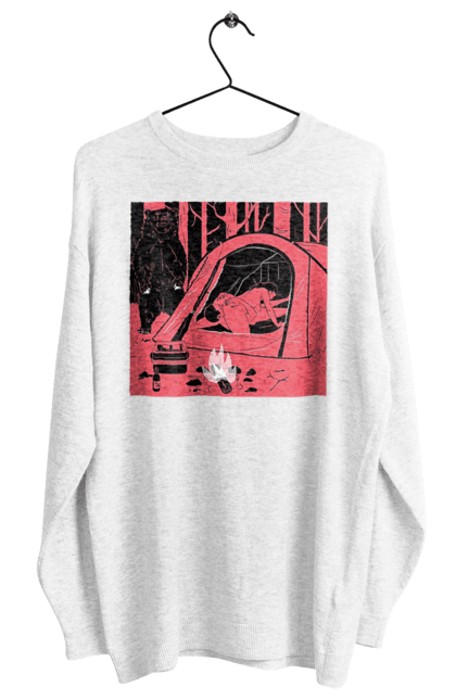 Women`s sweatshirt with prints 69 In The Tent. 69, bear, forest, sex, tent. 2070702
