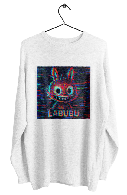 Світшот жіночий з принтом "Лабубу". Crt, rgb, глітч, кіберпанк, лабубу, пікселі, ретро, спотворення, цифрове мистецтво, шум. 2070702