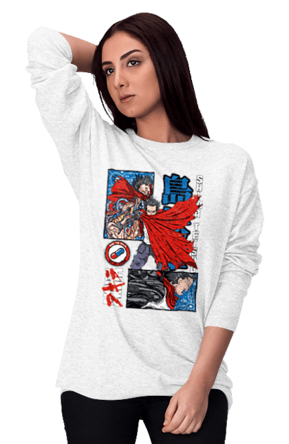 Women's sweatshirt with prints Akira Tetsuo Shima. Akira, anime, cyberpunk, manga, tetsuo shima. 2070702