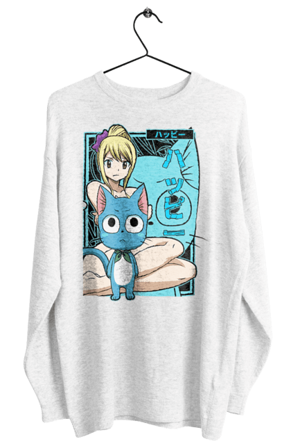 Світшот жіночий з принтом "Хвіст Феї Люсі Хартфілія". Fairy tail, happy, lucy heartfilia, аніме, люсі, люсі хартфілія, манга, хвіст феї, хеппі. 2070702