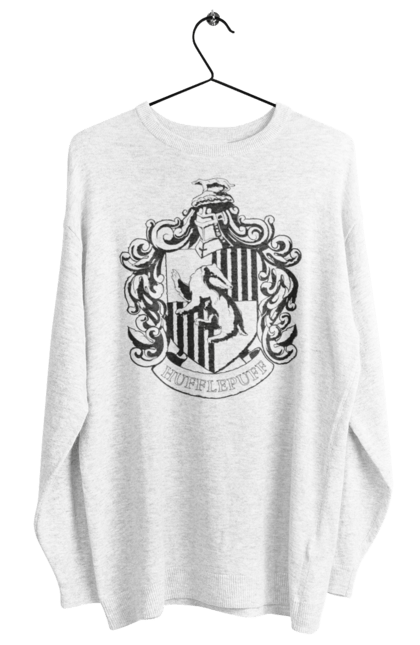 Women's sweatshirt with prints Harry Potter Hufflepuff. Faculty, franchise, harry potter, hogwarts, hufflepuff. 2070702