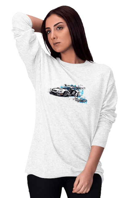 Women`s sweatshirt with prints Need for speed. Heat, need, need for speed, nfs, speed, unbound. 2070702