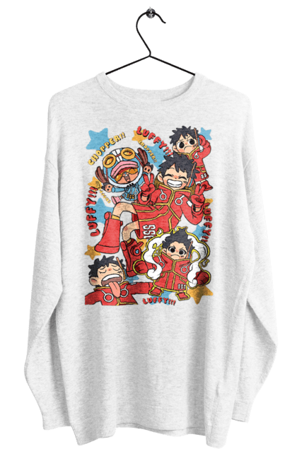 Women's sweatshirt with prints One Piece Luffy. Anime, luffy, manga, monkey de luffy, one piece, pirates. 2070702